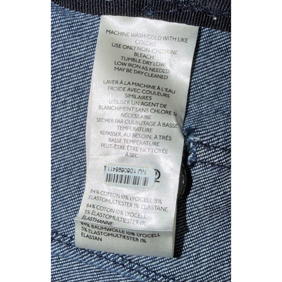 Maeve Anthropologie The Colette Pant 32 Dark Wash Denim Zippers Crop Wide Leg - Picture 6 of 15